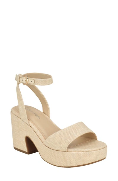 Calvin Klein Summer Ankle Strap Sandal In Light Natural