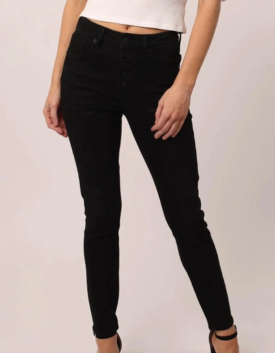 Dear John Denim Olivia Super High Rise Ankle Skinny Jean In Blackwell In Multi