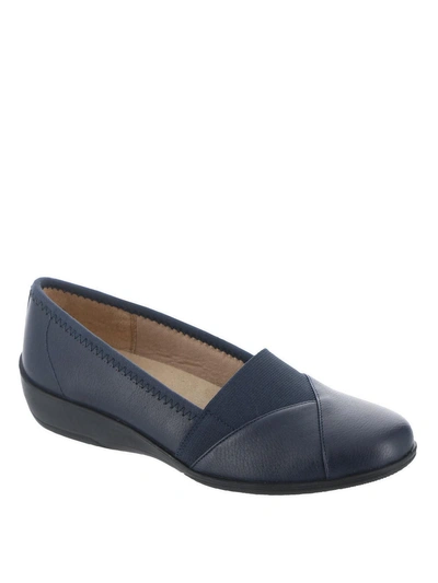 Lifestride Intro Womens Faux Leather Slip-on Loafers In Blue