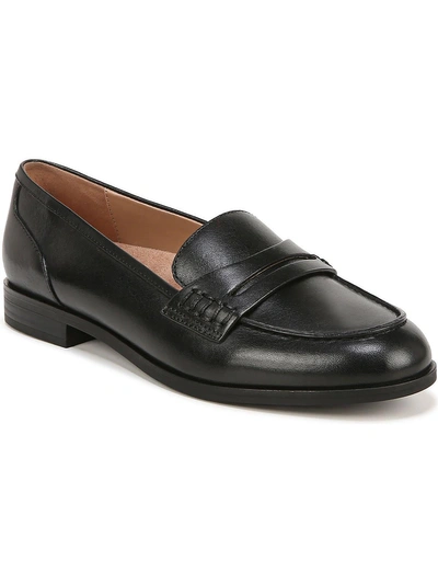Naturalizer Mia Womens Leather Slip On Loafers In Black