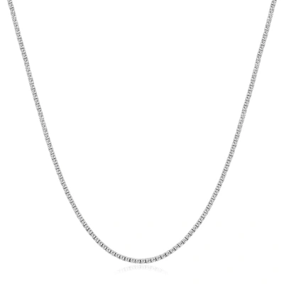 Pompeii3 5ct Tw Diamond Tennis Necklace 4-prong 14k White Gold 16" Lab Grown In Multi