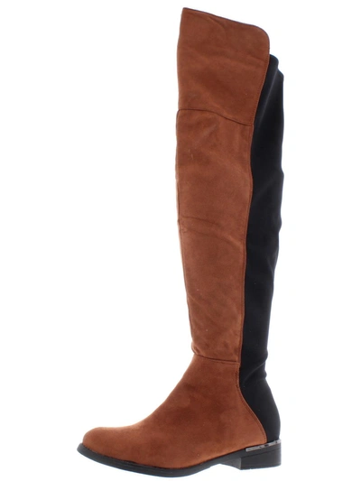 Beacon Helena Womens Microsuede Tall Over-the-knee Boots In Brown