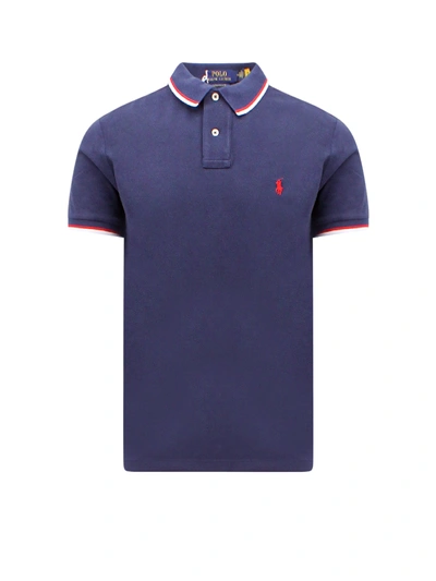 Polo Ralph Lauren Cotton Polo Shirt With Embroidered Logo In Metallic
