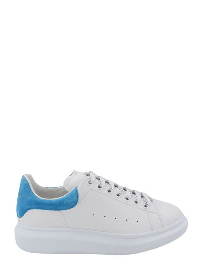 Alexander Mcqueen Larry Leather Sneakers With Logo Detail In White