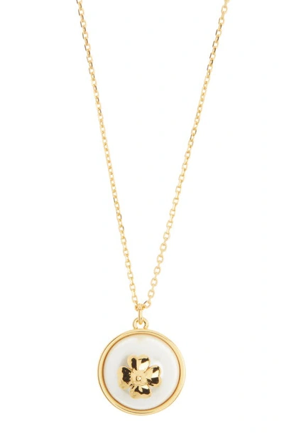 Kate Spade Pearls On Pearls Pendant Necklace In Cream Gold