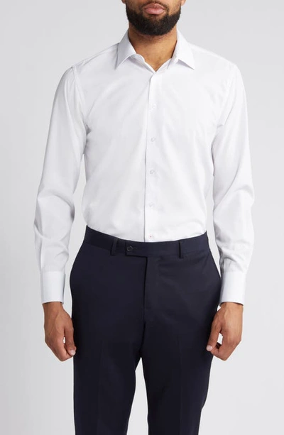 Nautica Slim Fit Solid Dress Shirt In White