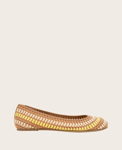 Gentle Souls Mable Flat In Banana Multi