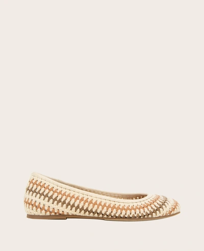 Gentle Souls Mable Flat In Tan Multi