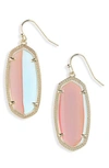 Kendra Scott Elle Filigree Drop Earrings In Dichroic Glass/ Gold