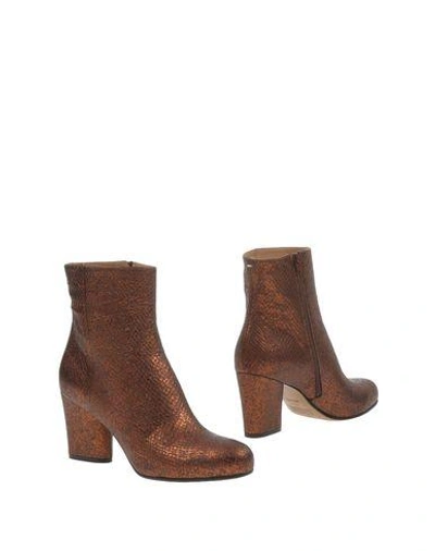 Maison Margiela Ankle Boot In Copper