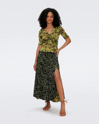 Diane Von Furstenberg Louis Reversible Mesh Skirt By  In Size L In Multi