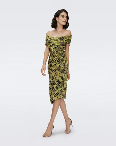Diane Von Furstenberg Lovinia Mesh Dress By  In Size Xl In Multi