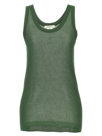 Lemaire Seamless Rib Tops Green In Verde