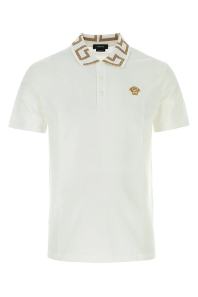 Versace Polo In Opticalwhite