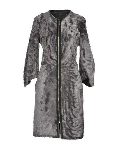 Yves Salomon Coat In Grey