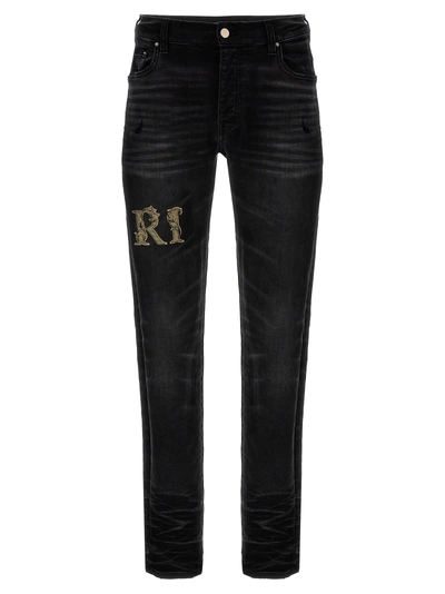 Amiri Baroque Logo Jeans Black