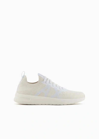 Armani Exchange Sneakers In Cream