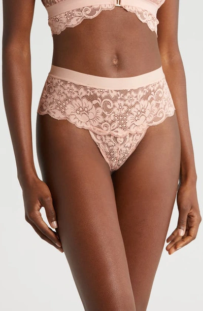 Hah Spin Me Lace Panties In Copper Rose
