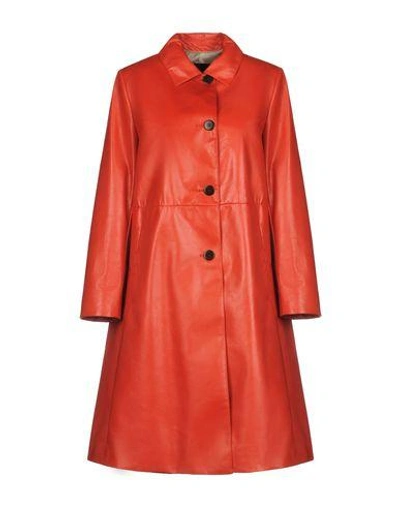 Prada Overcoats In Red