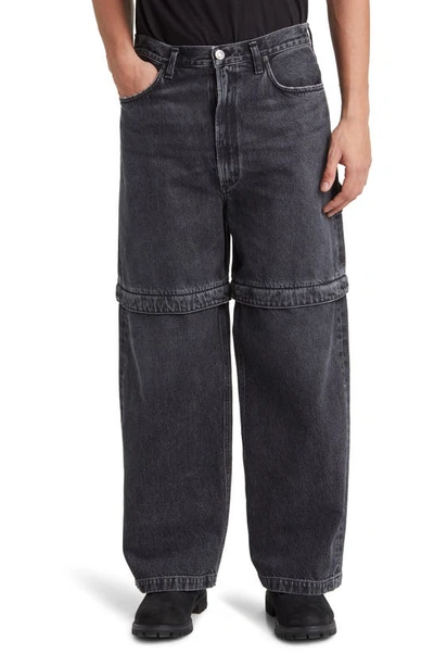 Agolde Rosco Relaxed Fit Zip-off Jeans In Paradox