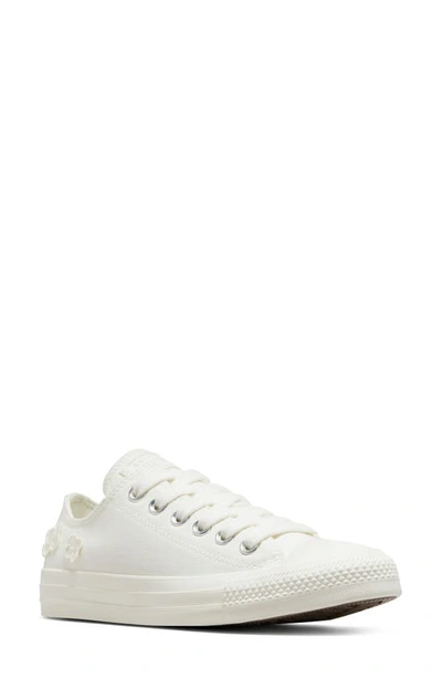 Converse Women's Flower Play Canvas Low-top Sneakers In Egret/ Egret/ Purple