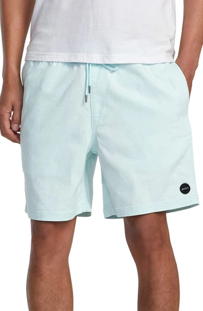 Rvca Escape Solid Shorts In Light Blue