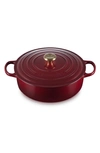 Le Creuset Signature 6 3/4-quart Round Wide French/dutch Oven In Rhone