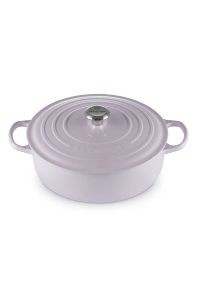 Le Creuset Signature 6 3/4-quart Round Wide French/dutch Oven In Shallot