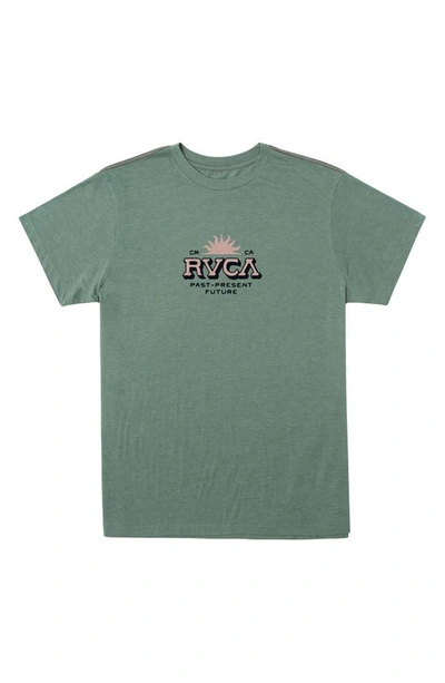 Rvca Type Set Logo Graphic T-shirt In Jade