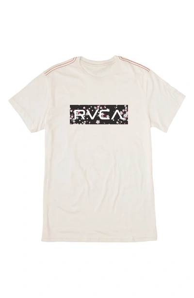 Rvca Big Filler Logo Graphic T-shirt In Antique White