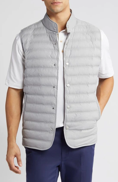 Peter Millar Crown Crafted Regent Puffer Waistcoat In Gale Grey