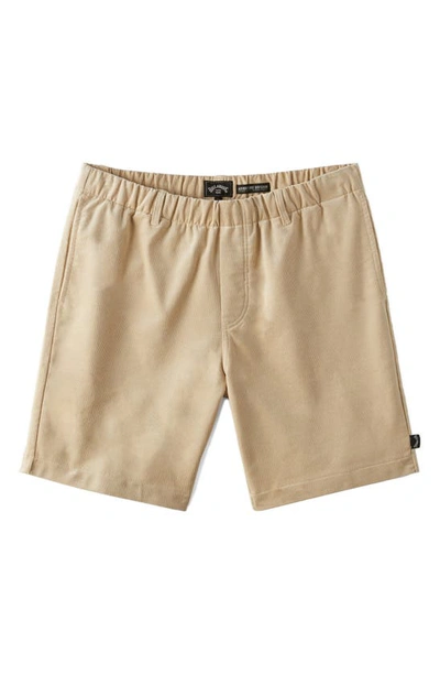 Billabong Larry Layback Corduroy Shorts In Chino