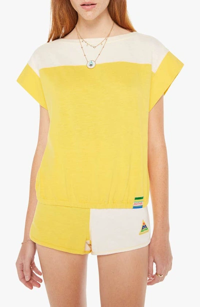 Mother The Swiper T-shirt In Primrose Yellow