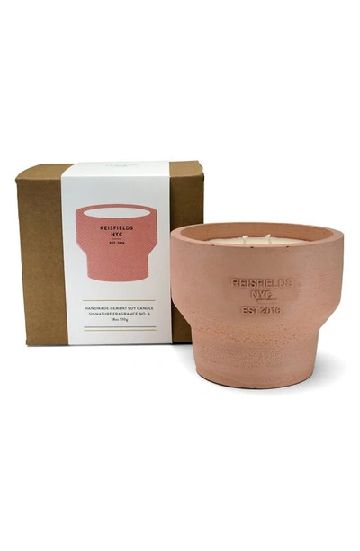 Reisfields Clay No. 4 Cement Candle In Pink