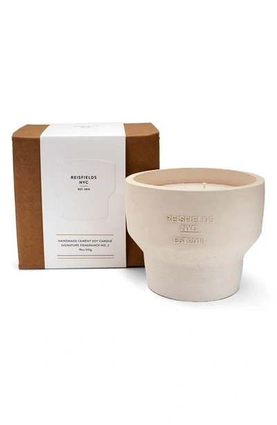 Reisfields Bone No. 2 Cement Candle In Neutral