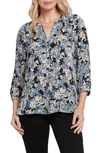 Nydj High-low Crepe Blouse In Livadia