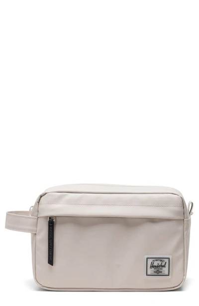 Herschel Supply Co Chapter Water Resistant Recycled Polyester Dopp Kit In Moonbeam Tonal