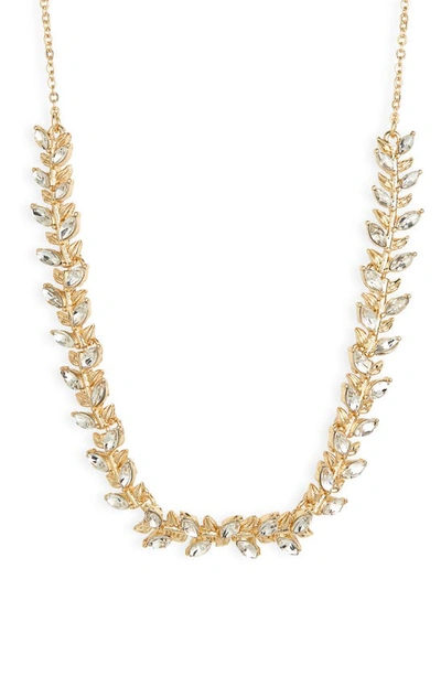 Nordstrom Delicate Vine Crystal Collar Necklace In Clear- Gold