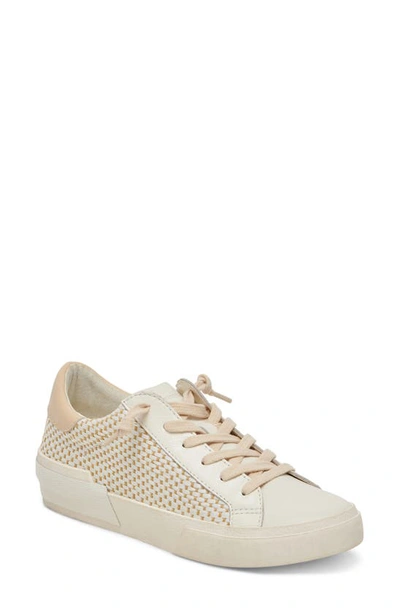 Dolce Vita Zina Sneaker In Tan/cream Raffia