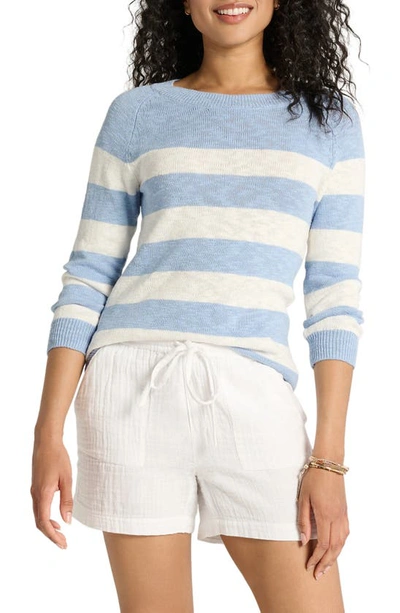 Hatley Mariner Stripe Cotton Sweater In Provence