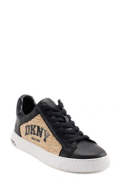 Dkny Logo Sneaker In Black/ Natural