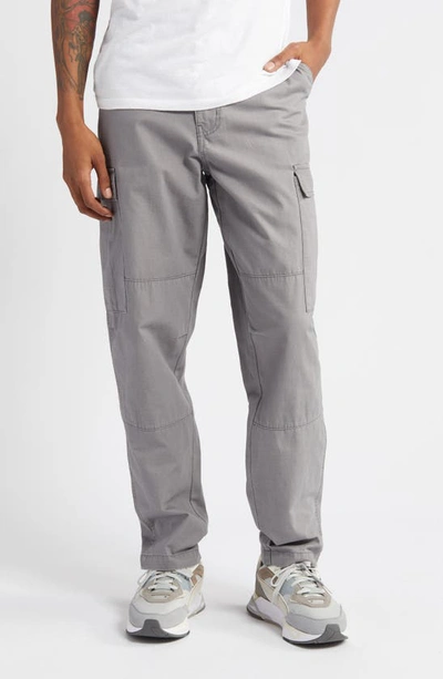 Bp. Ripstop Solid Cargo Trousers In Grey Steel