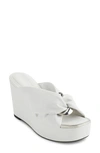 Dkny Maryn Chain Wedge Platform Sandal In Bright White