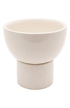 Justina Blakeney Kaya 2-piece Ceramic Bowl Planter In Speckled Cream
