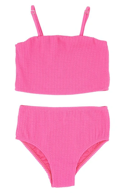 Feather 4 Arrow Kids' Bungalow Tankini Two-piece Swimsuit In Hot Pink