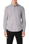 Bugatchi James Ooohcotton® Stripe Button-up Shirt In Black