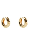 Argento Vivo Small Chubby Huggie Hoop Earrings In Gold