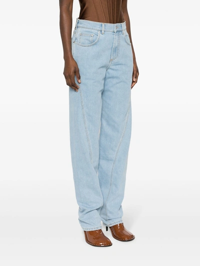 Mugler Women Twisted Seam Denim Jeans In 2905 Light Blue