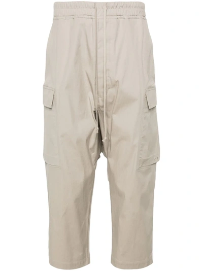 Rick Owens Men Cargo Cropped Trousers In 08 Pearl