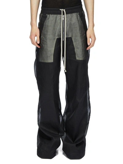 Rick Owens Bela Wide-leg Cotton Trousers In Black